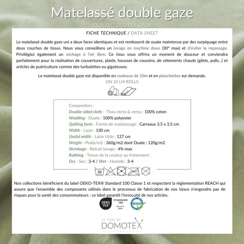 Doble gasa acolchada Lino